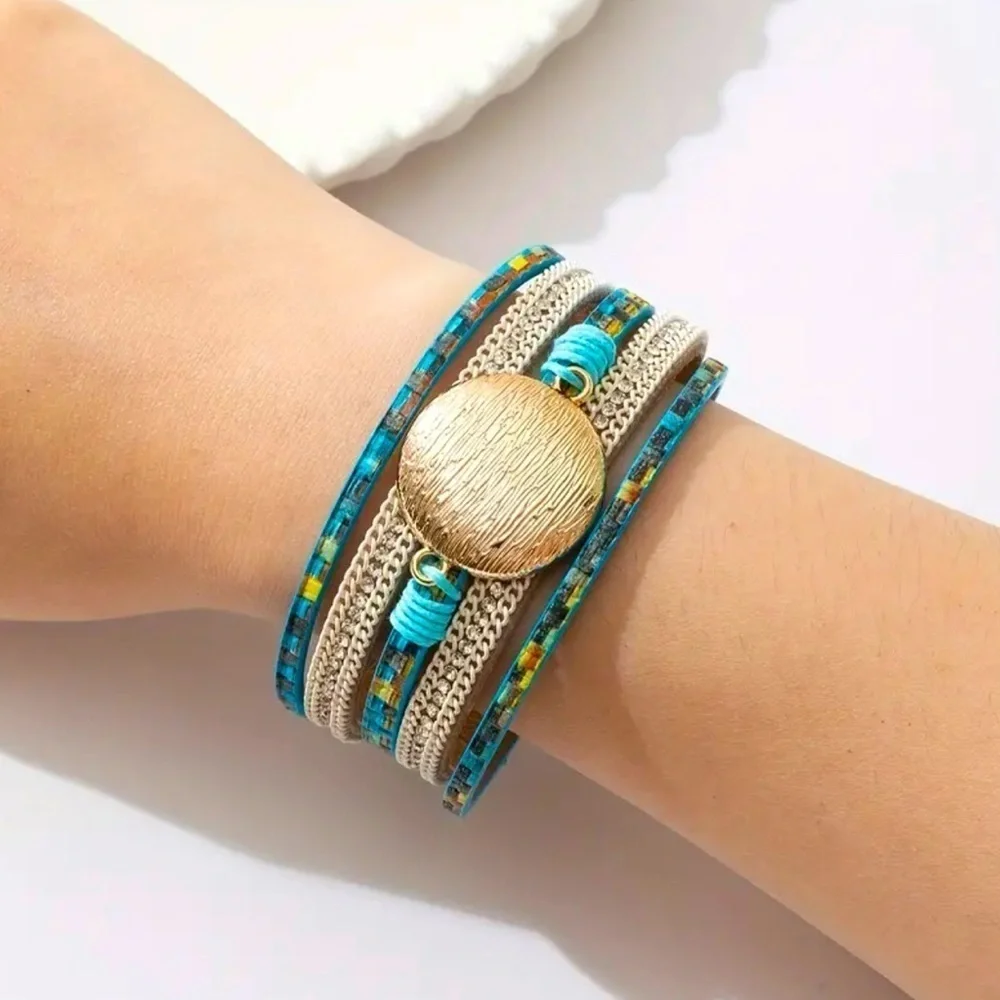 Boho Teal Multilayer Bracelet